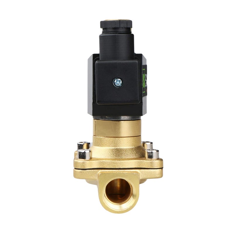 U.S. Solid 1/2" Brass 12V DC Electric Solenoid Valve Normally Open Air Non-potable Water NBR - Image 5
